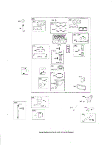 Carburetor parts for Briggs & Stratton Lawn & Garden Engine 48M877-5111-G5 from AppliancePartsPros.com