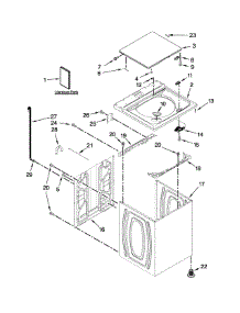Top And Cabinet Parts parts for Admiral Washer 4GATW4900YW2 from AppliancePartsPros.com