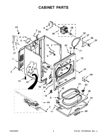 Cabinet Parts parts for Whirlpool Dryer 4GWGD4815FW2 from AppliancePartsPros.com