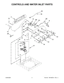 Controls And Water Inlet Parts parts for Whirlpool Washer 4GWTW1805LW0 from AppliancePartsPros.com