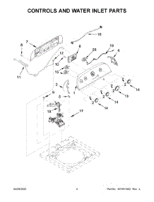 Controls And Water Inlet Parts parts for Whirlpool Washer 4GWTW3000FW1 from AppliancePartsPros.com