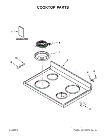 Cooktop Parts parts for Amana Electric Range 4KAER5500AW1 from AppliancePartsPros.com