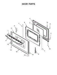 Door Parts parts for Amana Electric Range 4KAER5500AW1 from AppliancePartsPros.com