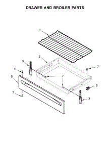 Drawer And Broiler Parts parts for Amana Electric Range 4KAER5500AW1 from AppliancePartsPros.com