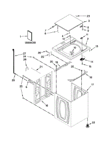 Top And Cabinet Parts parts for Admiral Washer 4KATW4830EW0 from AppliancePartsPros.com