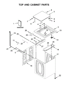 Top And Cabinet Parts parts for Admiral Washer 4KATW5215FW0 from AppliancePartsPros.com
