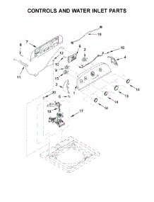 Controls And Water Inlet Parts parts for Admiral Washer 4KATW5215FW0 from AppliancePartsPros.com