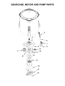 Gearcase, Motor And Pump Parts parts for Admiral Washer 4KATW5215FW0 from AppliancePartsPros.com