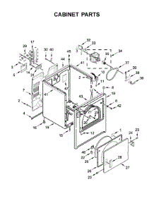 Cabinet Parts parts for Maytag Dryer 4KMEDC410JW0 from AppliancePartsPros.com