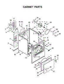 Cabinet Parts parts for Maytag Dryer 4KMEDC430JW0 from AppliancePartsPros.com