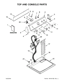 Top And Console Parts parts for Maytag Dryer 4KMEDC440JW0 from AppliancePartsPros.com