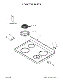 Cooktop Parts parts for Maytag Electric Range 4KMER7600AW1 from AppliancePartsPros.com