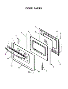 Door Parts parts for Maytag Electric Range 4KMER7600AW1 from AppliancePartsPros.com