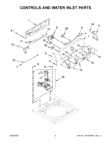 Controls And Water Inlet Parts parts for Maytag Washer 4KMVWC420JW1 from AppliancePartsPros.com