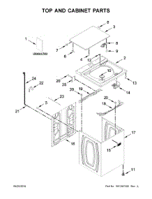 Top And Cabinet Parts parts for Maytag Washer 4KMVWC430JW0 from AppliancePartsPros.com