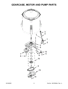 Gearcase, Motor And Pump Parts parts for Maytag Washer 4KMVWC440JW1 from AppliancePartsPros.com