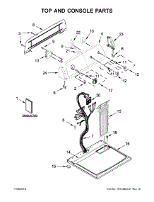 Top And Console Parts parts for Amana Dryer 4KNED3200JW0 from AppliancePartsPros.com