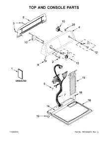 Top And Console Parts parts for Amana Dryer 4KNED4605FW0 from AppliancePartsPros.com