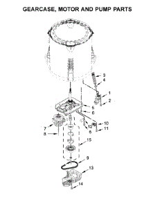 Gearcase, Motor And Pump Parts parts for Amana Washer 4KNTW3100JW0 from AppliancePartsPros.com