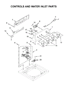 Controls And Water Inlet Parts parts for Amana Washer 4KNTW3200JW0 from AppliancePartsPros.com