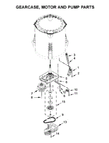 Gearcase, Motor And Pump Parts parts for Amana Washer 4KNTW3200JW0 from AppliancePartsPros.com