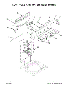 Controls And Water Inlet Parts parts for Amana Washer 4KNTW3300JW1 from AppliancePartsPros.com