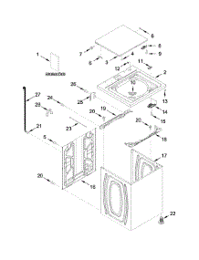 Top And Cabinet Parts parts for Amana Washer 4KNTW4430EQ0 from AppliancePartsPros.com