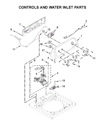 Controls And Water Inlet Parts parts for Amana Washer 4KNTW4605FW0 from AppliancePartsPros.com
