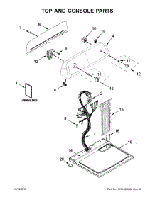 Top And Console Parts parts for Whirlpool Dryer 4KWED5600JW0 from AppliancePartsPros.com