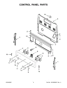 Control Panel Parts parts for Whirlpool Electric Range 4KWFC120MAW3 from AppliancePartsPros.com