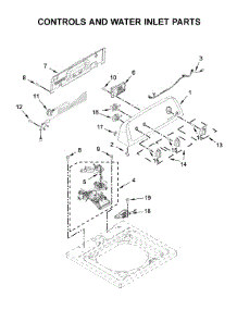 Controls And Water Inlet Parts parts for Whirlpool Washer 4KWTW5600JW0 from AppliancePartsPros.com