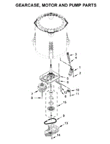 Gearcase, Motor And Pump Parts parts for Whirlpool Washer 4KWTW5600JW0 from AppliancePartsPros.com