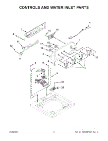 Controls And Water Inlet Parts parts for Whirlpool Washer 4KWTW5700JW1 from AppliancePartsPros.com