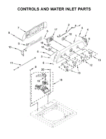 Controls And Water Inlet Parts parts for Whirlpool Washer 4KWTW5800JW0 from AppliancePartsPros.com