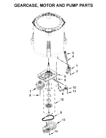 Gearcase, Motor And Pump Parts parts for Whirlpool Washer 4KWTW5800JW0 from AppliancePartsPros.com