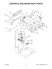 Controls And Water Inlet Parts parts for Whirlpool Washer 4KWTW5800JW0 from AppliancePartsPros.com