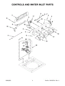 Controls And Water Inlet Parts parts for Whirlpool Washer 4KWTW5800JW1 from AppliancePartsPros.com