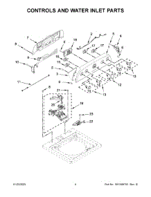 Controls And Water Inlet Parts parts for Whirlpool Washer 4KWTW5900JW0 from AppliancePartsPros.com