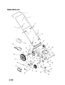 Housing / Handle / Wheels / Chute / Blade parts for Mtd Gas Walk-Behind Mower 500 THRU 519 from AppliancePartsPros.com