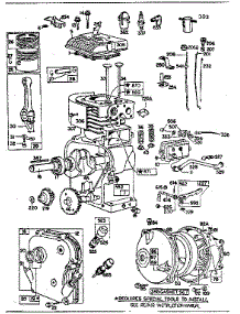 Engine Assembly parts for Craftsman Lawn & Garden Engine 500130200 from AppliancePartsPros.com
