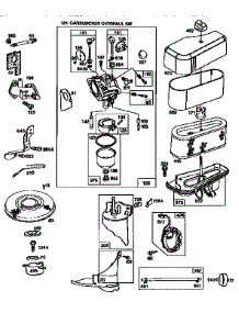 Carburetor Overhaul Kit parts for Craftsman Lawn & Garden Engine 500289707-0179 from AppliancePartsPros.com