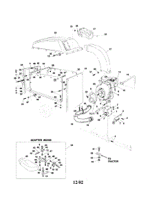 Engine Base / Hose / Panels parts for Agri-Fab Lawn Vacuum 501885 from AppliancePartsPros.com