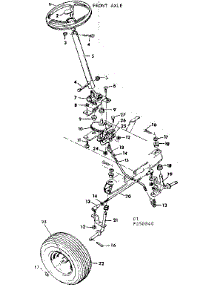 Front Axle parts for Craftsman Front-Engine Lawn Tractor 502250840 from AppliancePartsPros.com