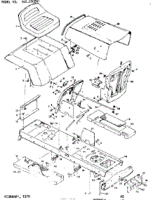 Main Frame parts for Craftsman Front-Engine Lawn Tractor 502250841 from AppliancePartsPros.com