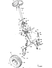 Steering And Front Axle parts for Craftsman Front-Engine Lawn Tractor 502250841 from AppliancePartsPros.com