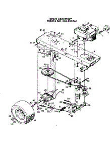 Drive Assembly parts for Craftsman Front-Engine Lawn Tractor 502250843 from AppliancePartsPros.com