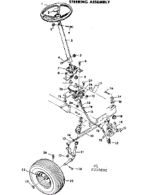 Steering Assembly parts for Craftsman Front-Engine Lawn Tractor 502250890 from AppliancePartsPros.com