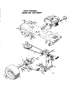 Drive Assembly parts for Craftsman Front-Engine Lawn Tractor 502250890 from AppliancePartsPros.com