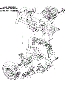 Drive Assembly parts for Craftsman Front-Engine Lawn Tractor 50225120 from AppliancePartsPros.com