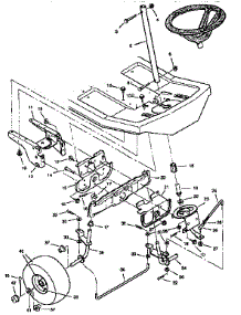 Steering parts for Craftsman Rear-Engine Riding Mower 502251220 from AppliancePartsPros.com